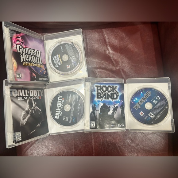 Lot of 3 PS3 games rock band guitar hero call of duty black ops - Picture 2 of 4